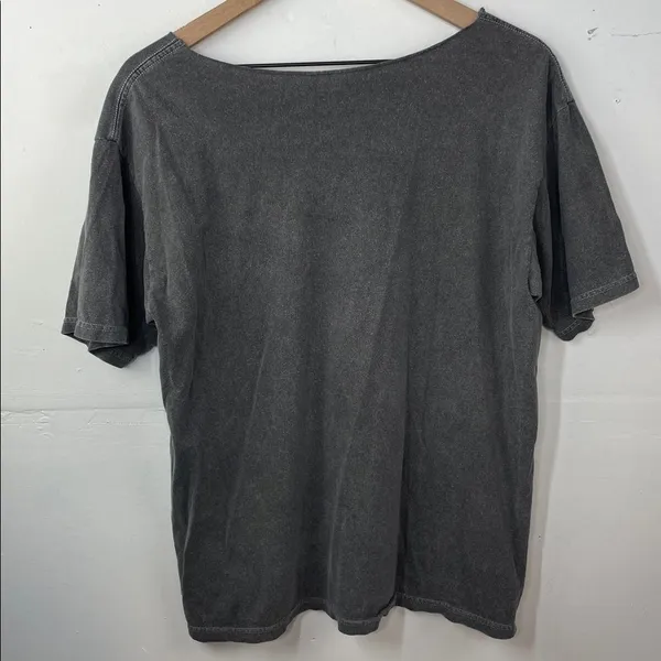 NIRVANA Angel Graphic Tee Gray and Gold size M/L neckline cut out - Image 5