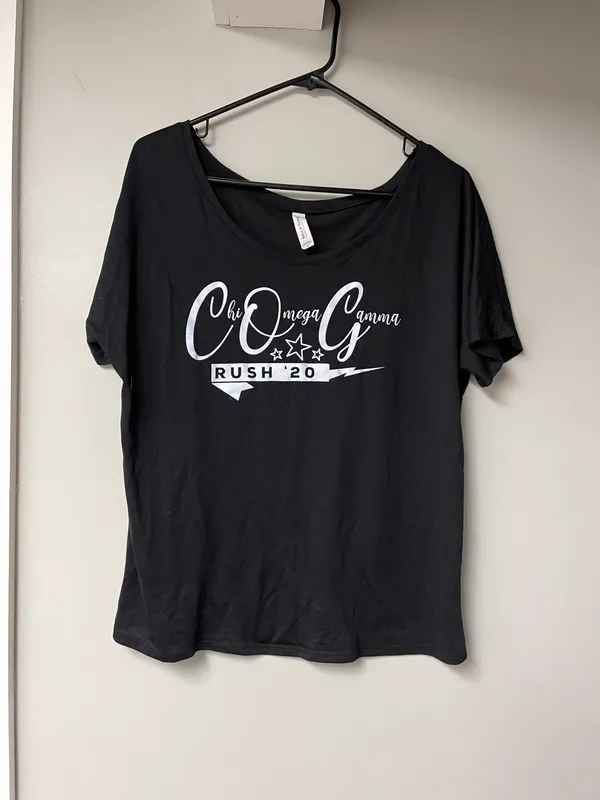 Chi Omega Gamma Rush Tee Size M - Image 2