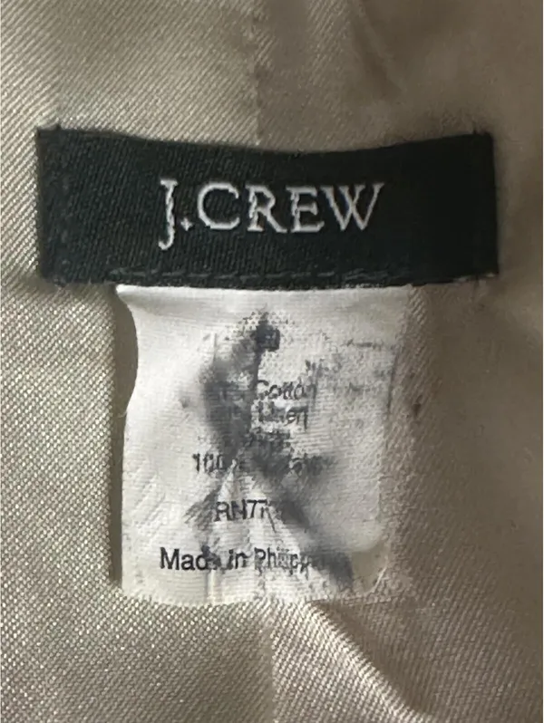 J.Crew coral linen-cotton textured structured collar cropped jacket Size 10 - Image 8