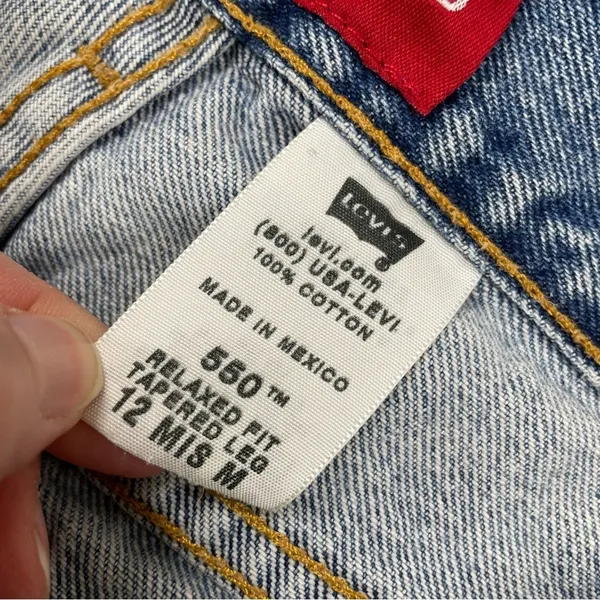 Levi’s Vintage 550 Classic Relaxed Straight Leg Jeans Womens 12 Blue 90s Denim - Image 11