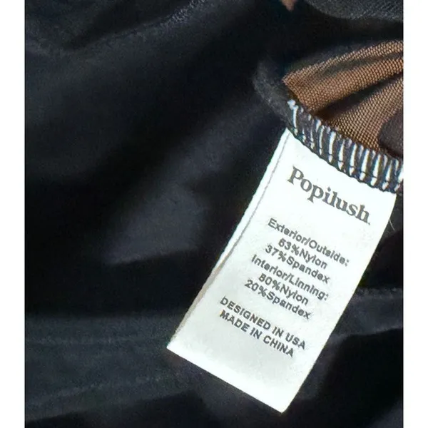 Popilush Shapewear Illusion Mesh Long Sleeve Tummy Control Bodysuit Sz XL - Image 6