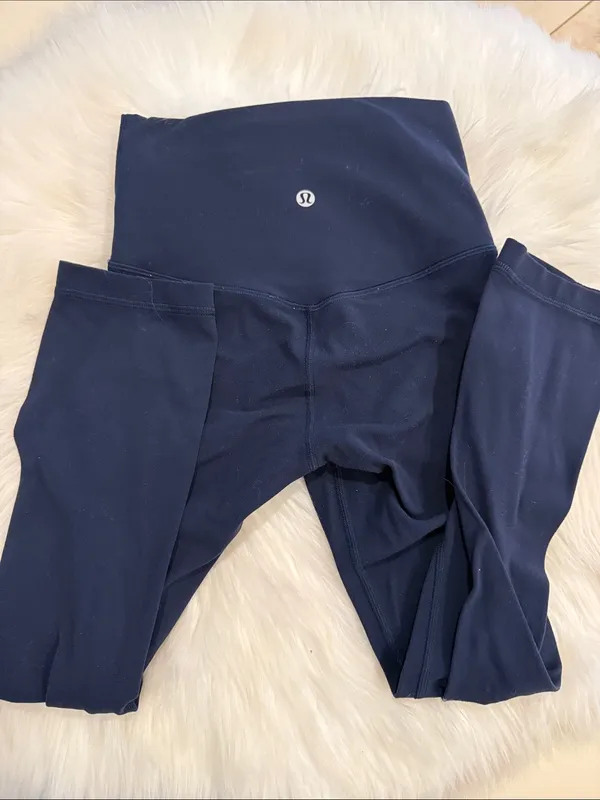 lululemon athletica Navy High-Rise Leggings with Reflective Logo - Image 2
