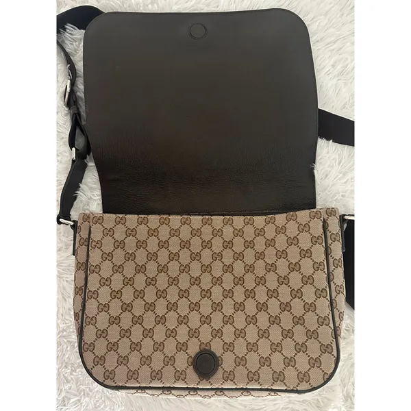 Gucci‎ GG 449171 canvas flap messenger bag - Image 11