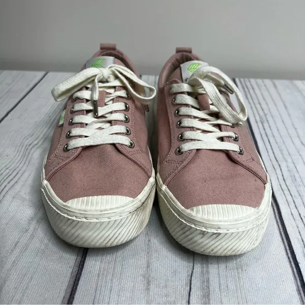 Cariuma OCA Low Rose Canvas Sneakers Shoes Unisex Sz Womens 10.5, Mens 9‎ - Image 4