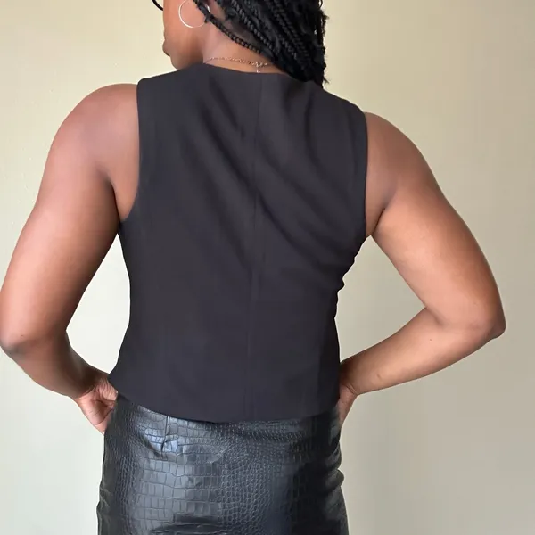 Mango Black Vest Size Large - Image 4
