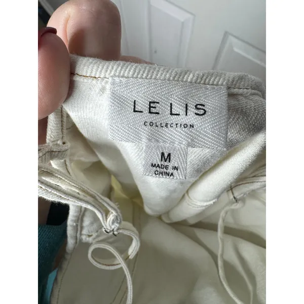 LE LIS Cream Denim 100% Cotton Tank Midi‎ Dress Size M - Image 3