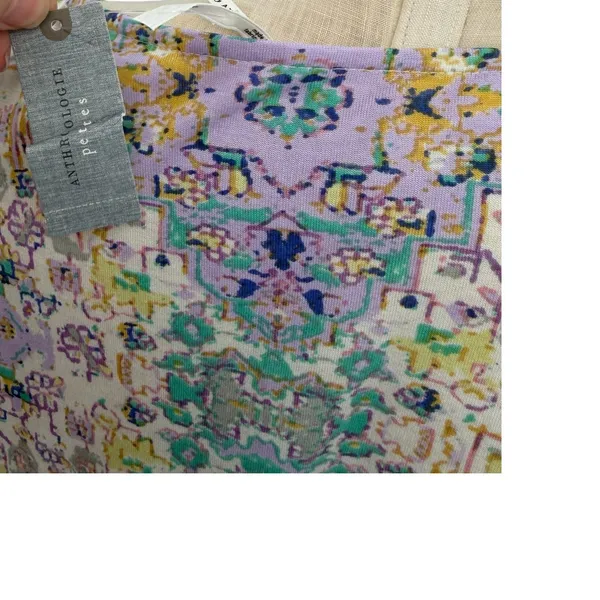 Anthropologie‎ Odetta Embroidered Boho Peasant Top Lavender Petite MP NWT - Image 11