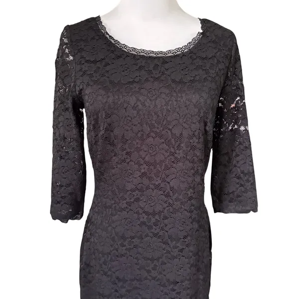 NWT‎ Eliza J Black Lace Dress Size 8 - Image 3