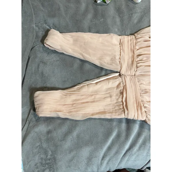 NEW Lulus Size Small Heavenly Hues Maxi‎ Dress Cream Blush Formal Flowy - Image 8