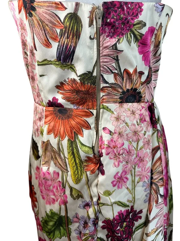 Katie May Chasing Dawn Gown in Pink Daisy Large Womens Mini Strapless - Image 8