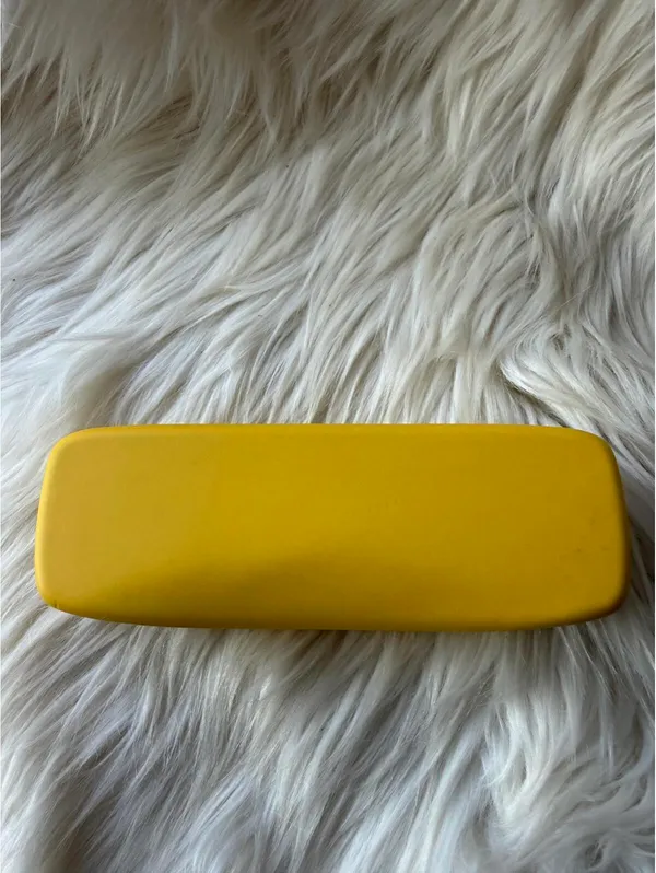 Ray-Ban Yellow Hard Sunglasses Case with Red Interior - Image 2