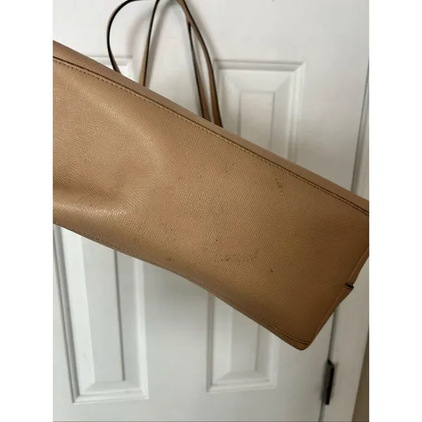 Coach tan toteNude Toned CITY Zip Crossgrain Leather Tote Purse Bag work purse - Image 5