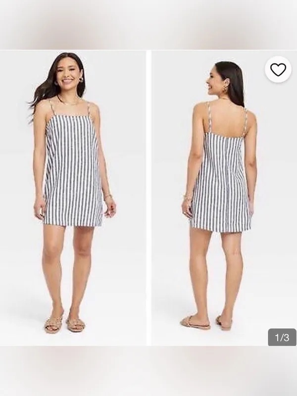 a new day Navy and White Striped Mini Sundress - Image 2