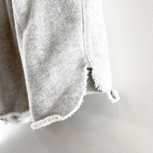 Aerie High Rise Cutoff Sweat Lounge Shorts Gray Large - Image 8