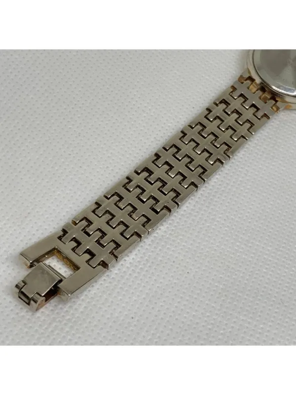 Vintage PS Design women watch gold tone quartz 24mm links bracelet 7.3” running - Image 7