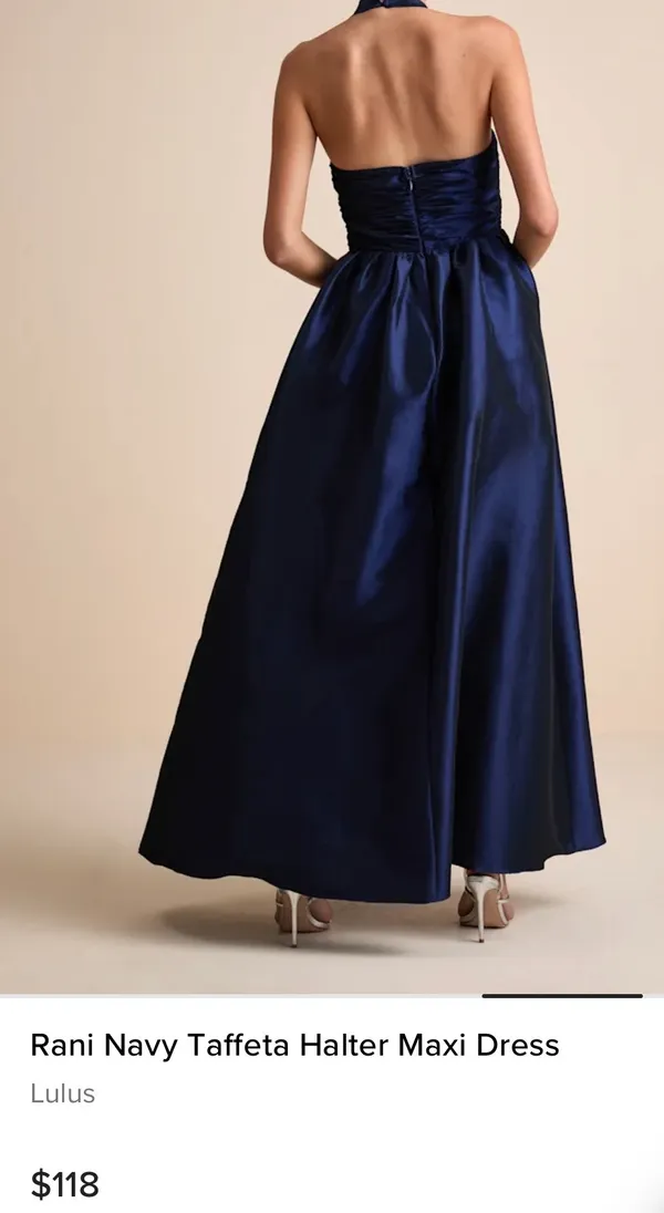 Lulus Halter Gown - Image 3