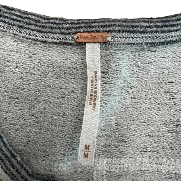 Free People‎ Women's Medium Lacey Love Blue/White Striped Sweater - Image 4