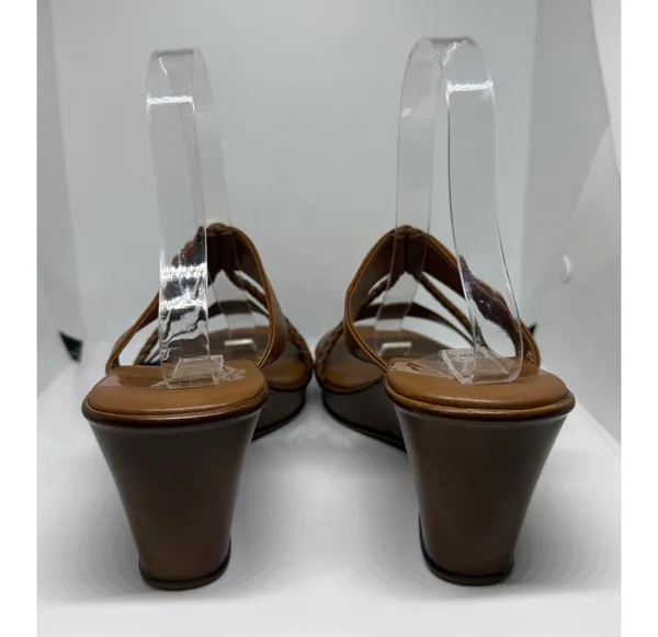 Italian Shoemakers Brown Wedge Sandals - Image 5