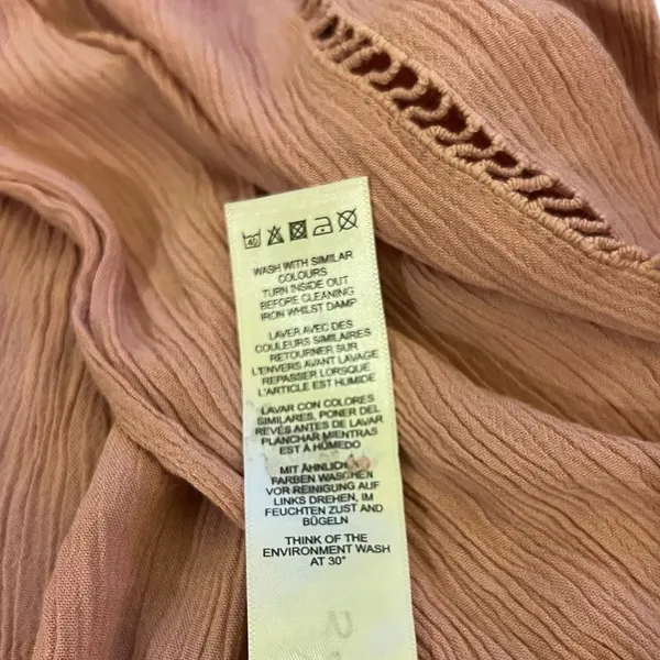 ASOS Pink lined maxi skirt with slit, lined size 14 - 100% viscose cotton - Image 4