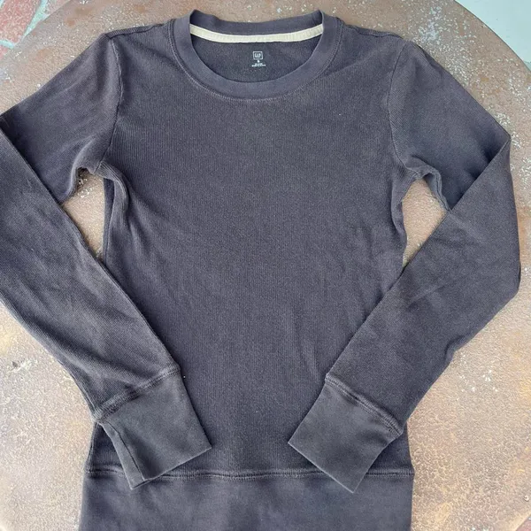 Brandy Melville Y2k GAP thermal brown long sleeve t-shirt - Image 4