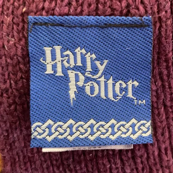 Harry Potter Gryffindor Scarf Costume Halloween Purple Yellow Stripe Lambs Wool - Image 3
