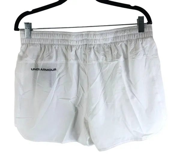 Under Armour Womens UA Accelerate Training Shorts White Size L - Image 4