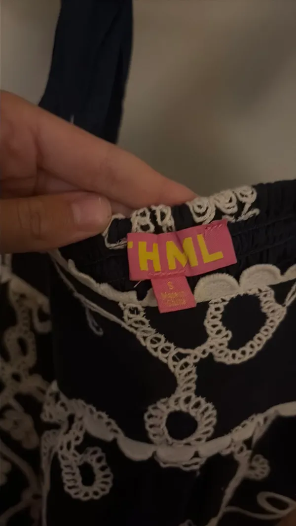 THML Navy Embroidered Summer Top - Image 2