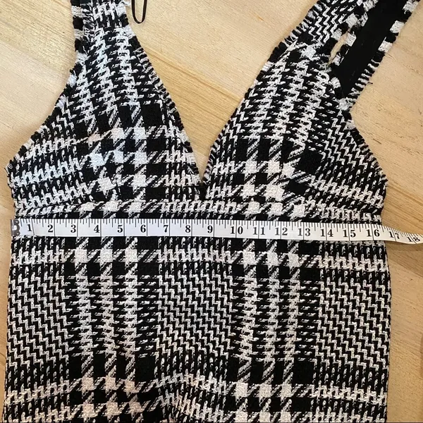Zara tweed pinafore mini dress NEW - Image 4