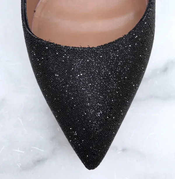 Valentino lace and caviar crystal pumps heels size IT 38.5 US 8.5 - Image 9
