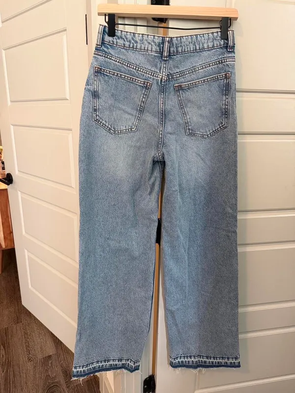 H&M DIVIDED Criss Cross Straight Leg Jeans - Image 3