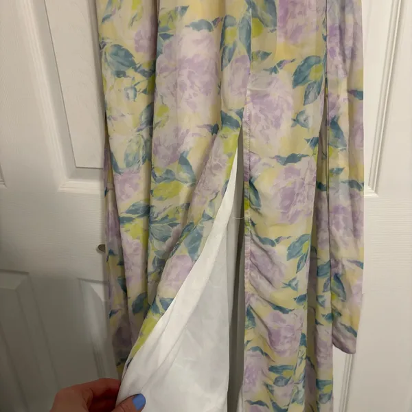 Lulu’s Effortlessly Abloom Green Multi Floral Ruched Halter Maxi Dress - Image 7