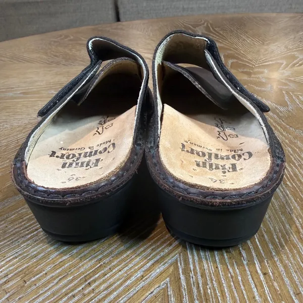 Finn Comfort Amalfi Leather Mule Clog Brown Size 36‎ US 6 - Image 3
