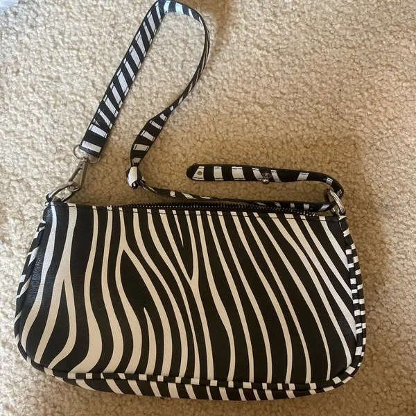 Zebra print leather retro bag - Image 4