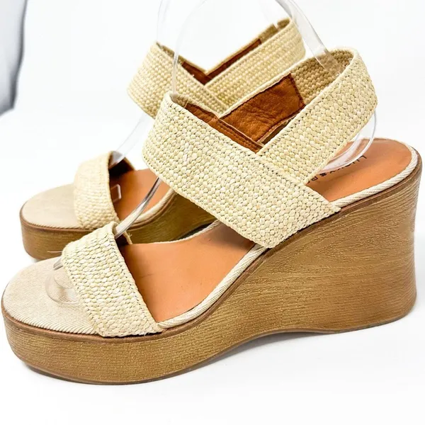 NEW Lucky Brand Delukah Ankle Strap Wedge Slingback Sandals, Size 9.5, MSRP $99 - Image 4