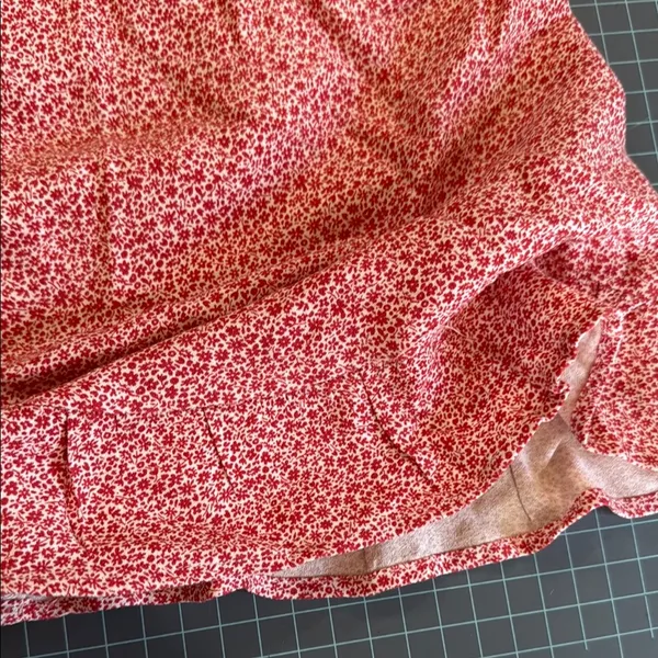 Abercrombie & Fitch red Mini A-Line Skirt Set top size S bottom size M - Image 6