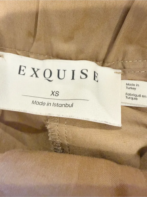 EXQUISE for ANTHROPOLOGIE Barrel Leg Chino Pants in Cedar size XS - Image 7