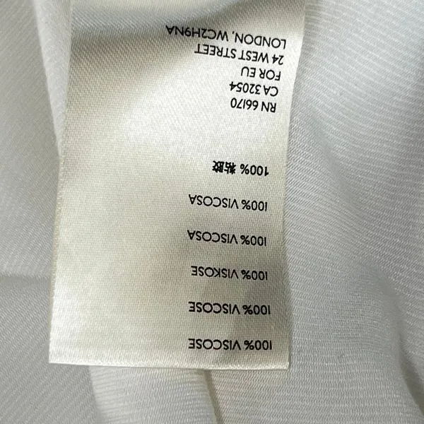 Pilcro the Letterpress Anthropologie White Viscose Split‎ Back Button Down Shirt - Image 5