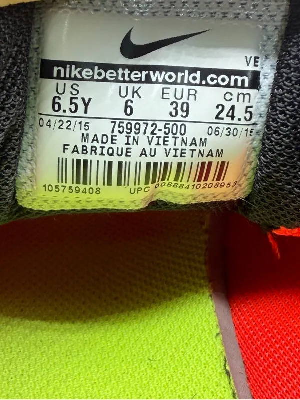 Nike Air Zoom Pegasus 32 6.5Y Purple Pink Black Running Shoes 759972-500 - Image 8