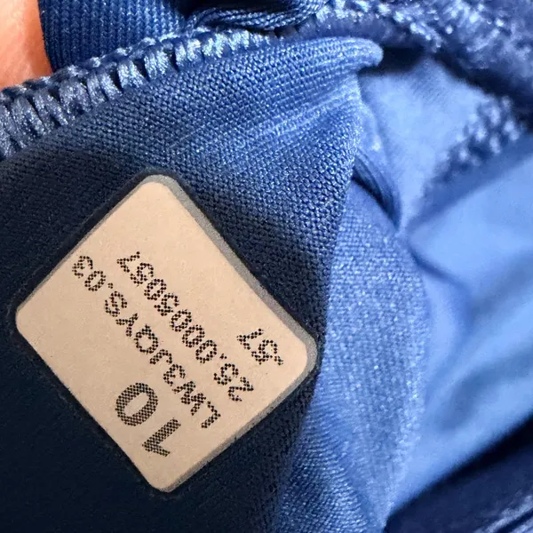 Lululemon Gathered Ribbed Long Sleeve V-Neck Ruched Top Blue Size 10 LW3FQYS - Image 7