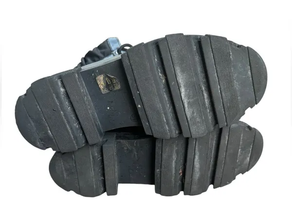 Ganni Brush Off & Nylon Combat Boots in Black 38 - Image 7