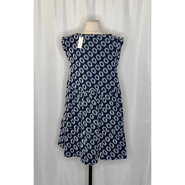 NWT!! Anthropologie MAEVE Lisanne Textured Tunic Tiered Dress Blue White X-Small - Image 8