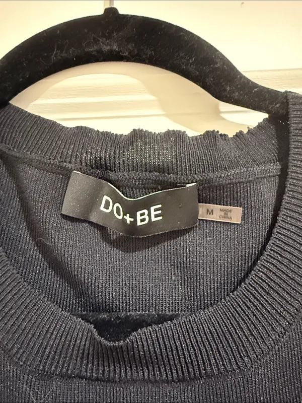 DO+BE Black Sheer Puff Sleeve Sweater Tank - Image 3