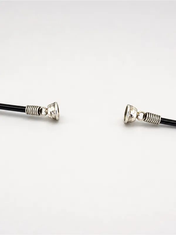 Sterling Silver Gothic Bird On Black Leather Cord - Image 4