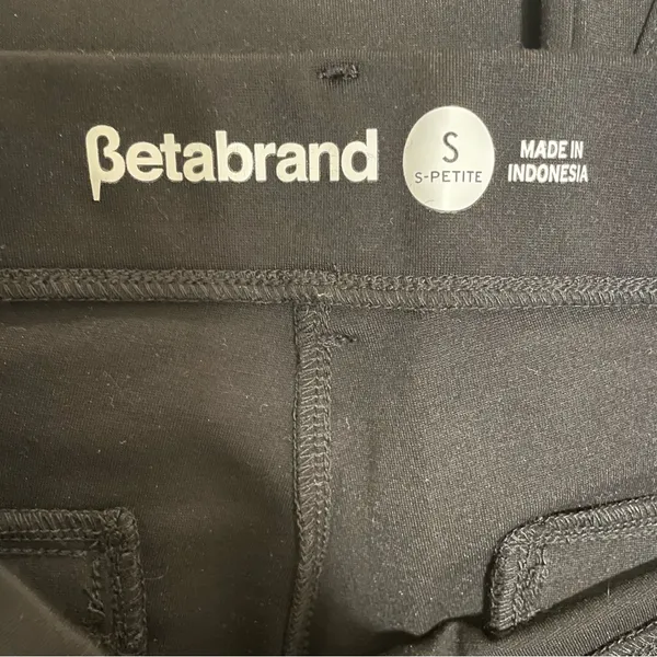 Betabrand Straight Leg Classic Dress Yoga Black Pant - Image 3