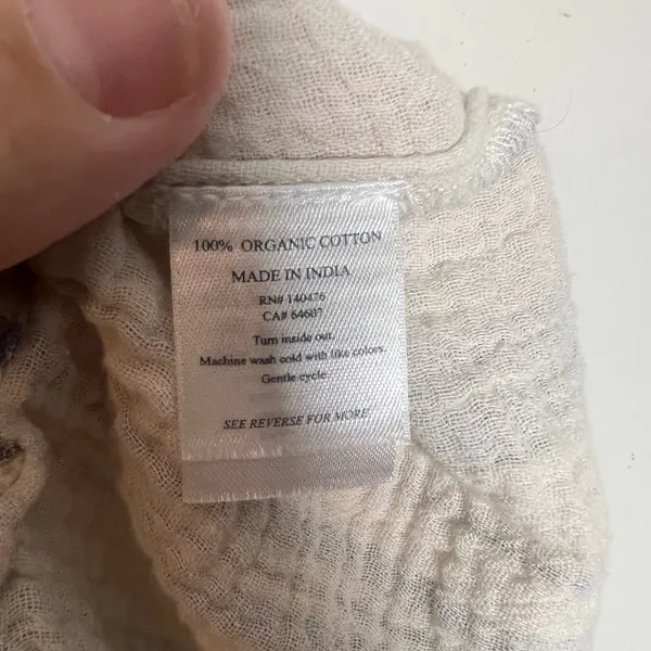 FAHERTY- Dune Cotton Gauze Drawstring Short Aqua Sea Stripe Size S - Image 6