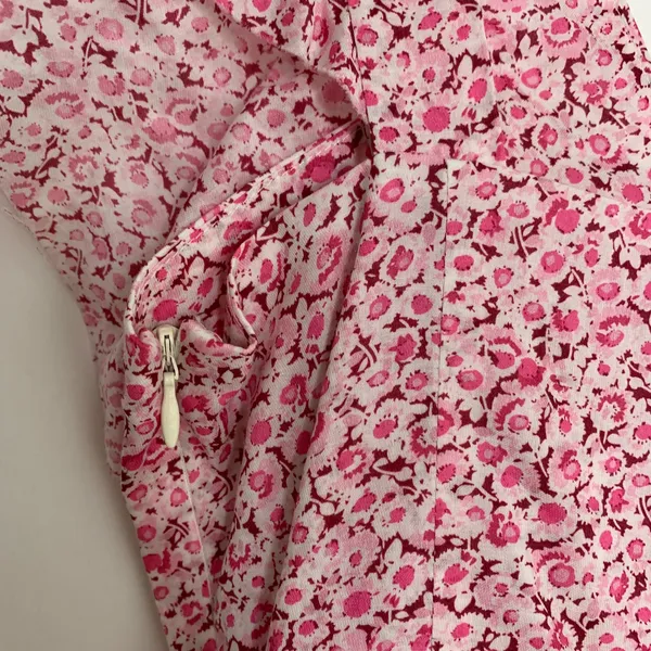 LoveShackFancy LSF Jessie Silk-Blend Mini Floral Feminine Pink Dress Small - Image 6