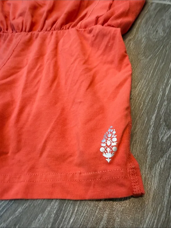 FP movement Free People hot shot romper size extra small XS EUC coral/orange/red - Image 3
