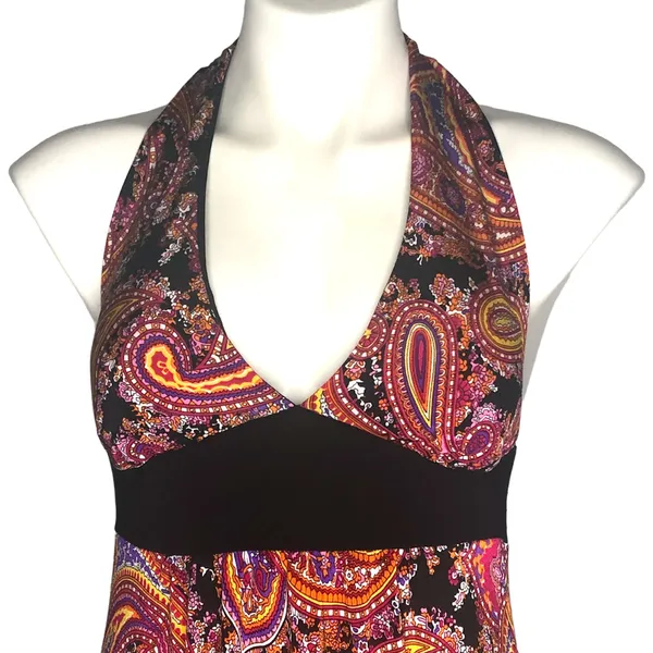 Paisley Halter Maxi Dress - Size Small - Image 2