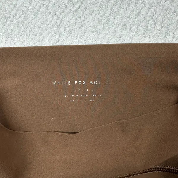 White Fox Active Women’s High-Waisted Leggings Size Small Brown Stretch - Image 4