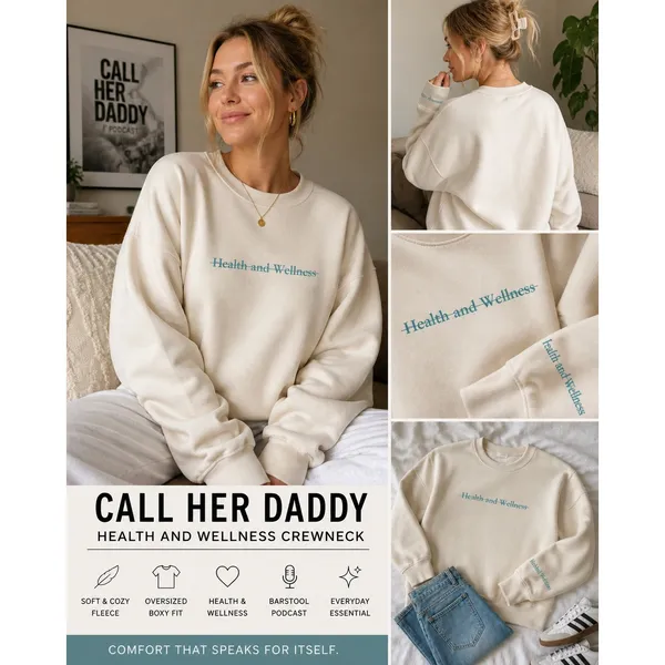 Call‎ Her Daddy Barstool Crewneck Sweatshirt Large Cream Health Wellness - Image 2